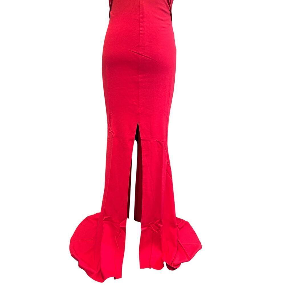 NWT Lovers Friends Rosa Gown Red Cutout Keyhole Halter Dress Floor Length Large - Picture 5 of 11